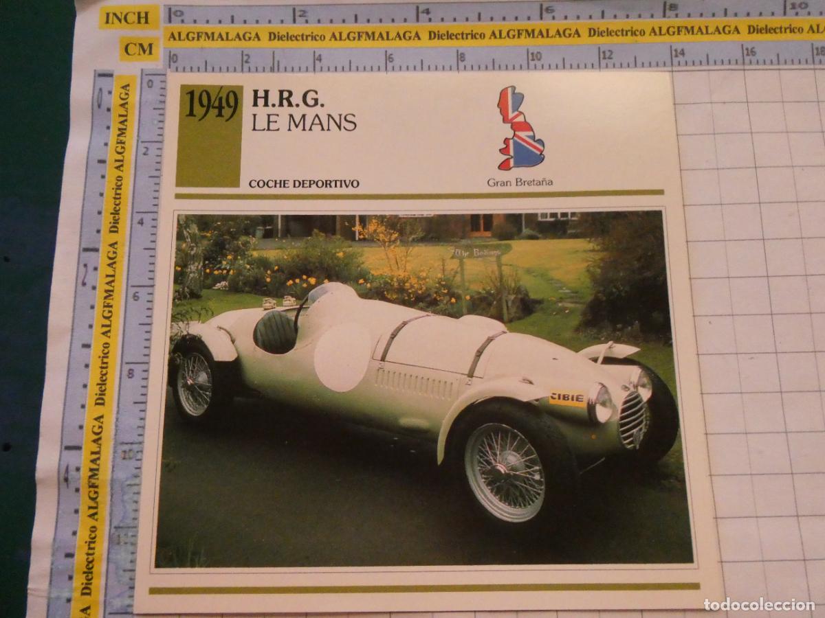 Coches y motocicletas: TARJETA FICHA T&Eacute;CNICA COCHES DE COLECCI&Oacute;N PLANETA AGOSTINI GRAN BRETA&Ntilde;A 1949 HRG LE MANS 1051