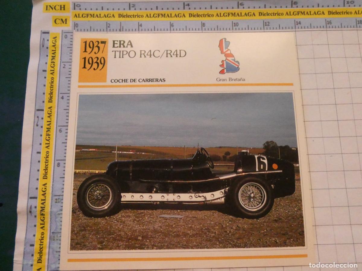 Coches y motocicletas: TARJETA FICHA T&Eacute;CNICA COCHES DE COLECCI&Oacute;N PLANETA AGOSTINI GRAN BRETA&Ntilde;A 1937 ERA R4C R4D 1053