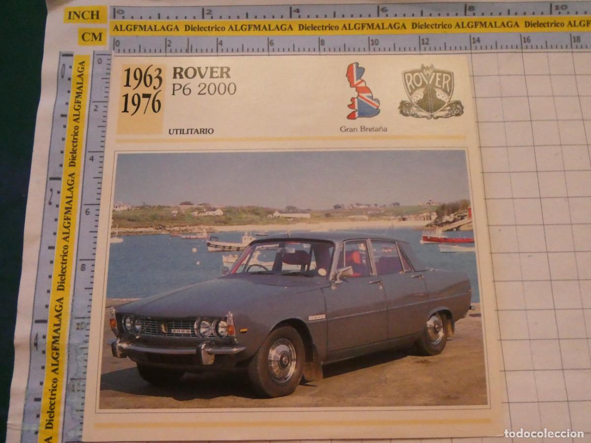 Coches y motocicletas: TARJETA FICHA T&Eacute;CNICA COCHES DE COLECCI&Oacute;N PLANETA AGOSTINI GRAN BRETA&Ntilde;A 1963 ROVER P6 2000 1056