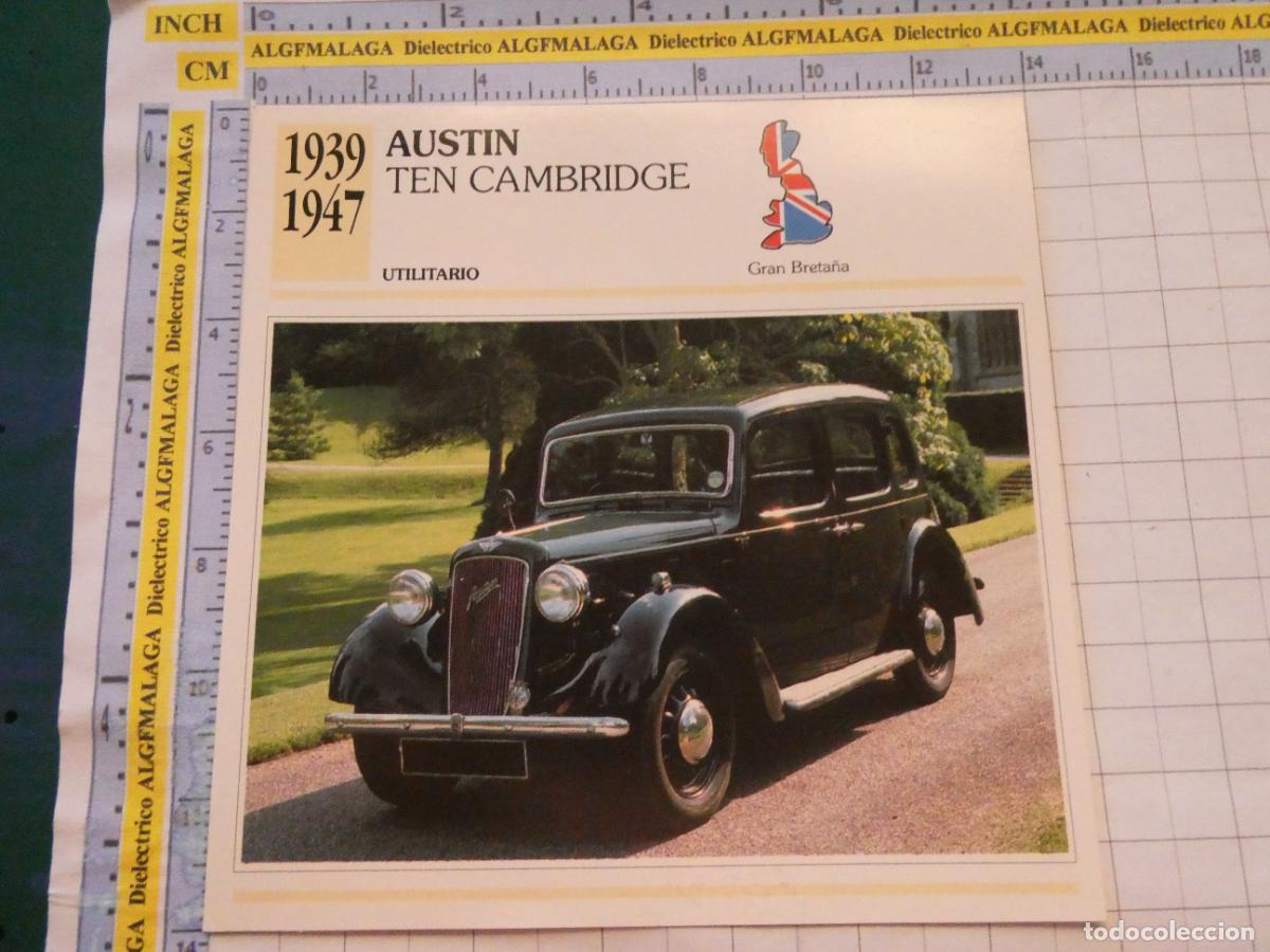 Coches y motocicletas: TARJETA FICHA T&Eacute;CNICA COCHES DE COLECCI&Oacute;N PLANETA AGOSTINI GRAN BRETA&Ntilde;A 1939 AUSTIN TEN CAMBRID 1057