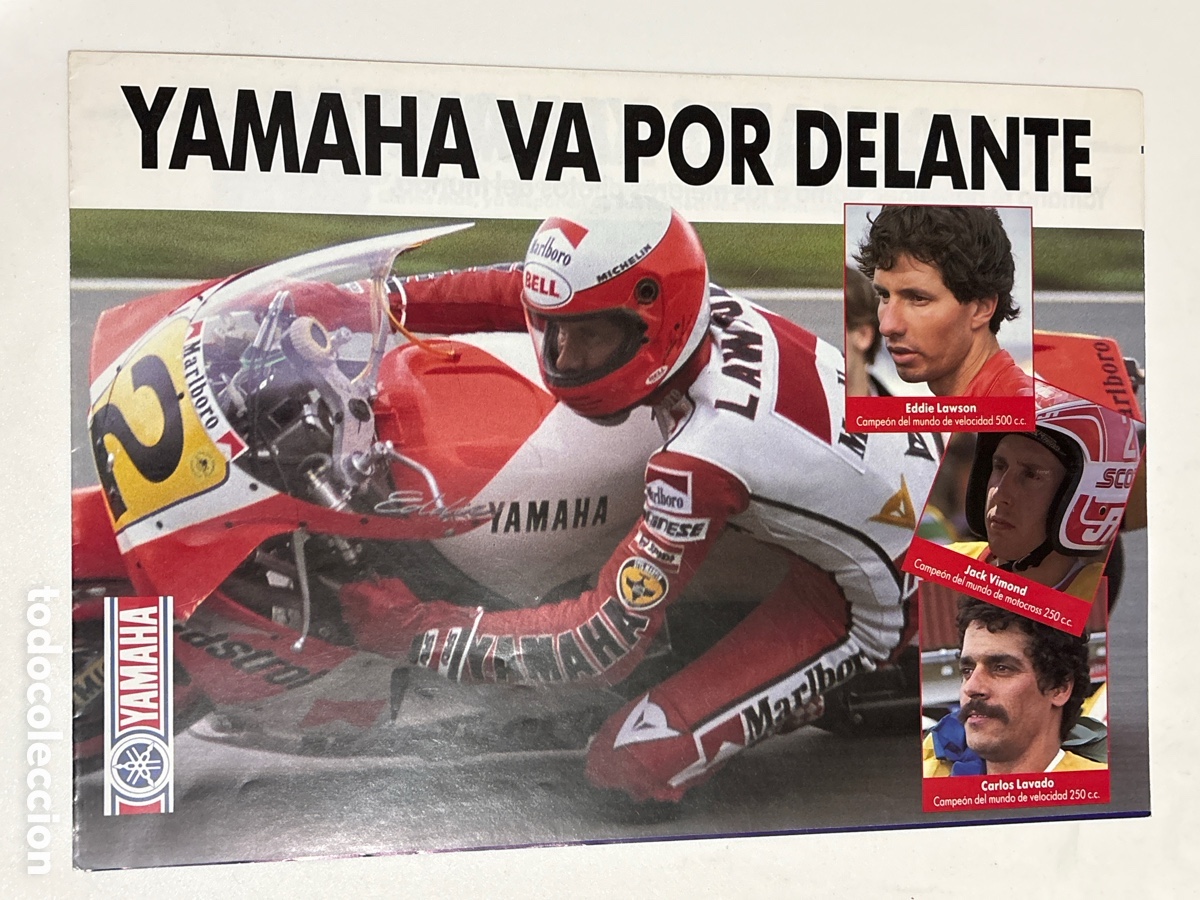 Coches y motocicletas: FOLLETO CAT&Aacute;LOGO MOTO YAMAHA GAMA TEAM 1987 ( GARRIGA , LAWSON , VIMOND , LAVADO&hellip; MOTORCYCLES )