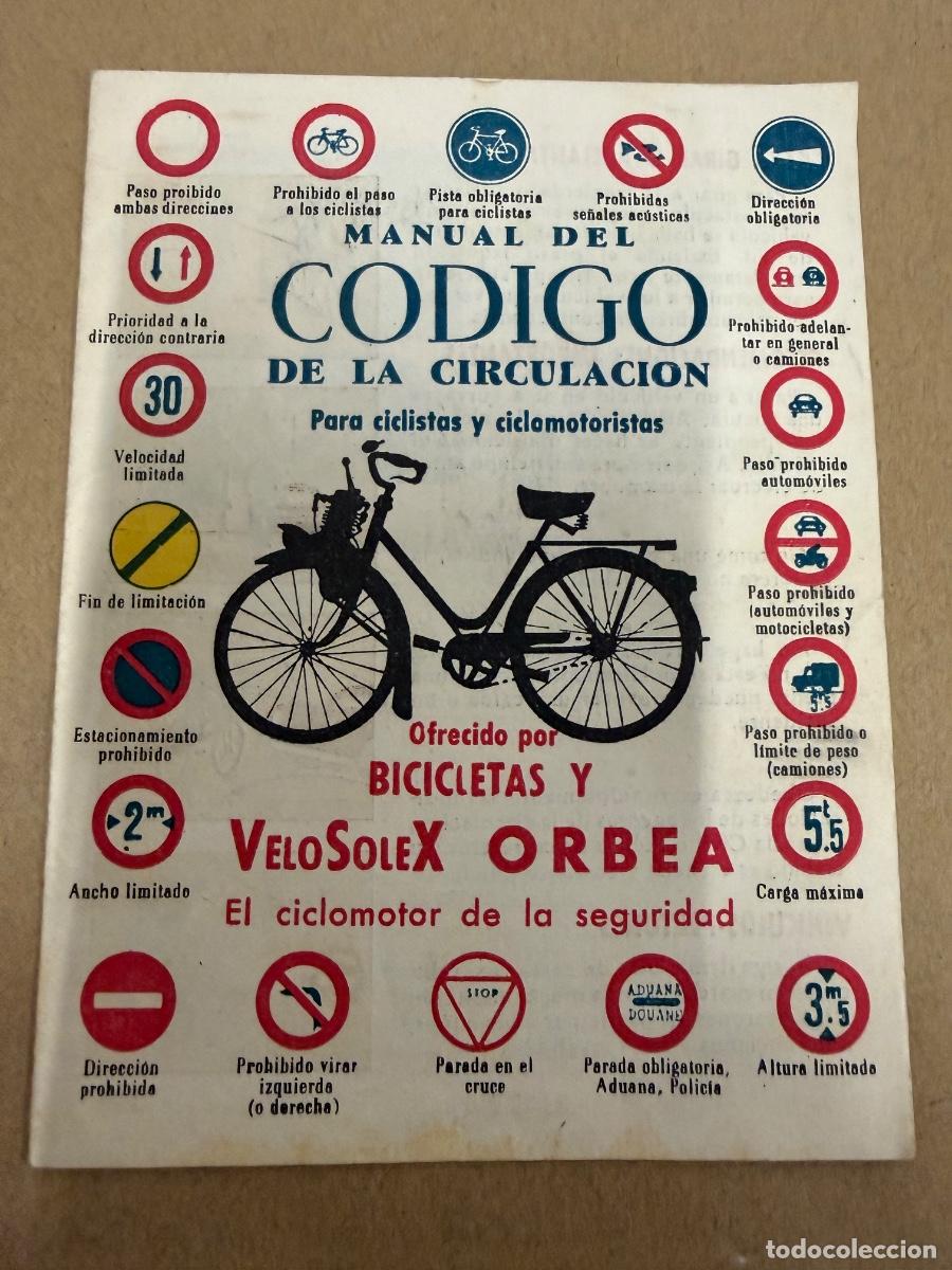Coches y motocicletas: antiguo Manual del Codigo de Circulacion bicicletas VELOSOLEX Y ORBEA. Raro y dificil