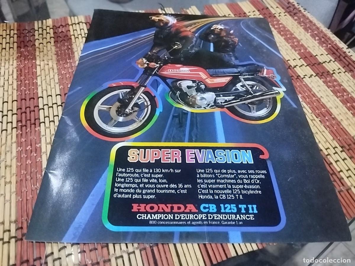 Coches y motocicletas: MOTOCICLETA HONDA CB 125 TII CLIPPING ANUNCIO PUBLICIDAD REVISTA FRANCESA 1978 BONITO PARA ENMARCAR