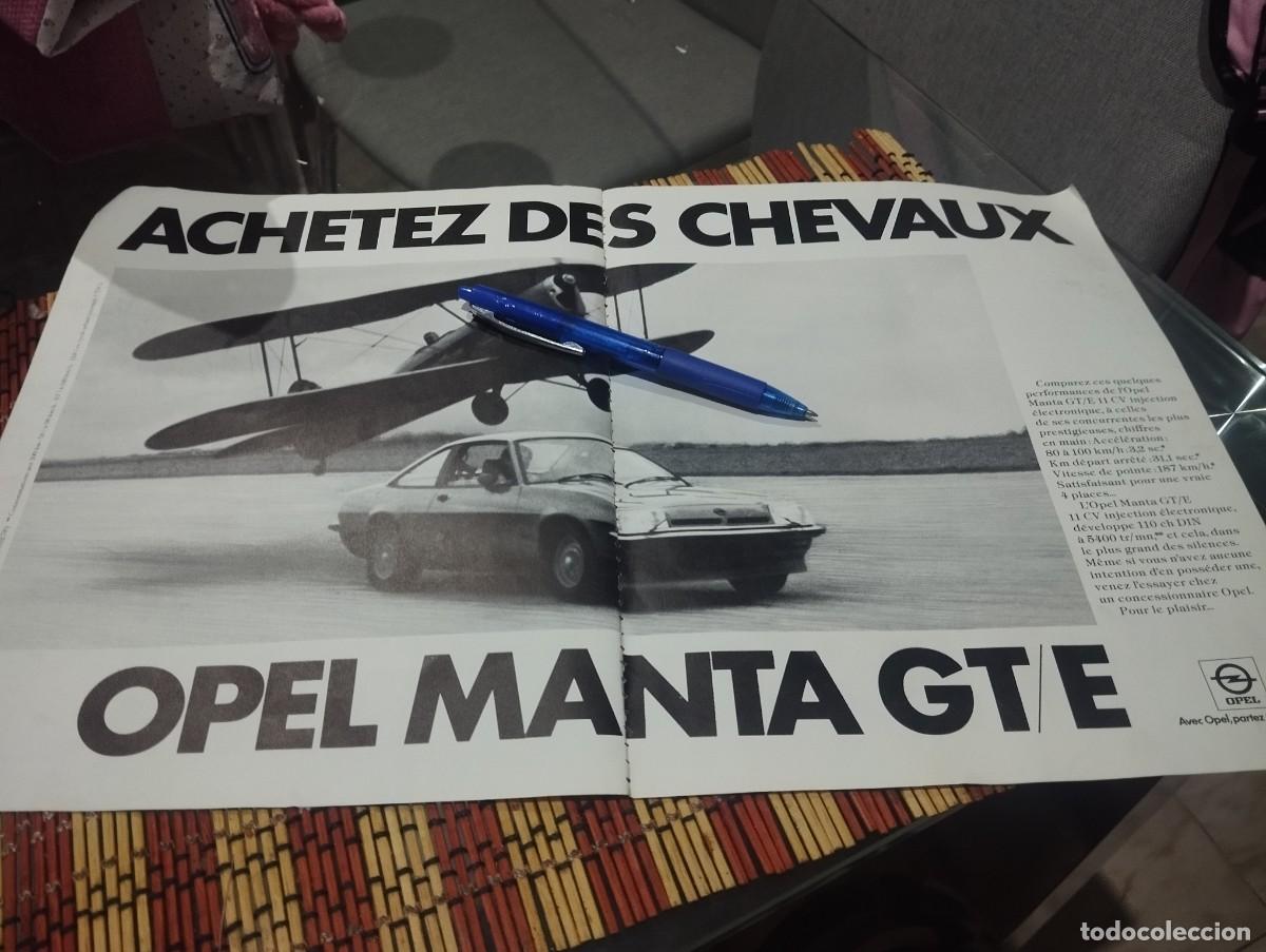 Coches y motocicletas: COCHE OPEL MANTA GT/E CLIPPING HOJA ANUNCIO PUBLICIDAD REVISTA FRANCESA 1978 BONITO PARA ENMARCAR