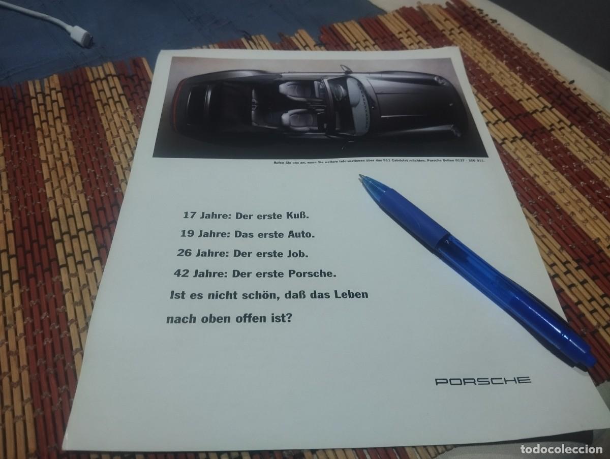 Coches y motocicletas: COCHE PORSCHE 911 CABRIOLET CLIPPING HOJA ANUNCIO PUBLICIDAD REVISTA ALEMANA 1994
