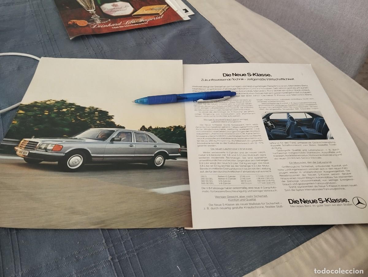 Coches y motocicletas: COCHE MERCEDES CLASE S CLIPPING HOJA ANUNCIO PUBLICIDAD REVISTA ALEMANA 1978 BONITO PARA ENMARCAR