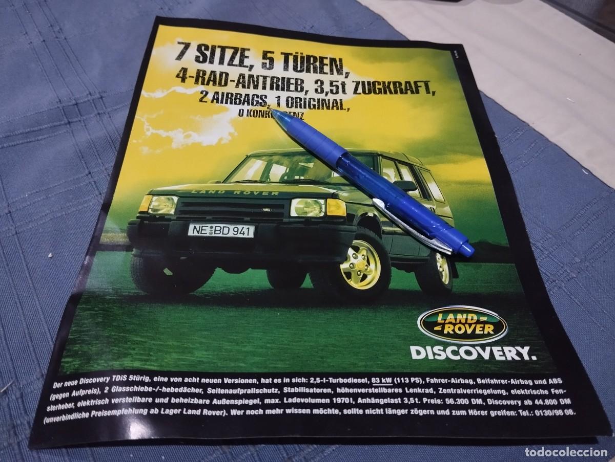 Voitures et Motocyclettes: LAND ROVER DISCOVERY REVERSO LICOR SCHLADERER CLIPPING HOJA ANUNCIO PUBLICIDAD REVISTA ALEMANA 1994