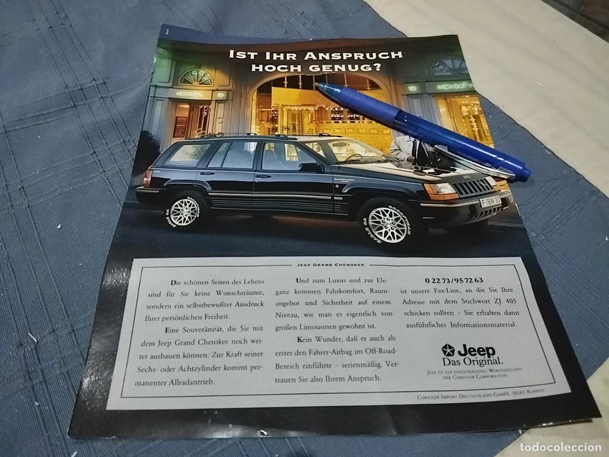 Voitures et Motocyclettes: JEEP GRAND CHEROKEE CLIPPING HOJA ANUNCIO PUBLICIDAD REVISTA ALEMANA 1994