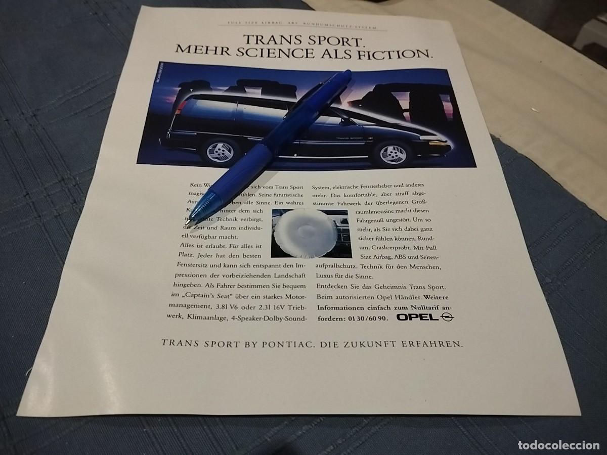 Voitures et Motocyclettes: OPEL TRANS SPORT CLIPPING HOJA ANUNCIO PUBLICIDAD REVISTA ALEMANA 1994