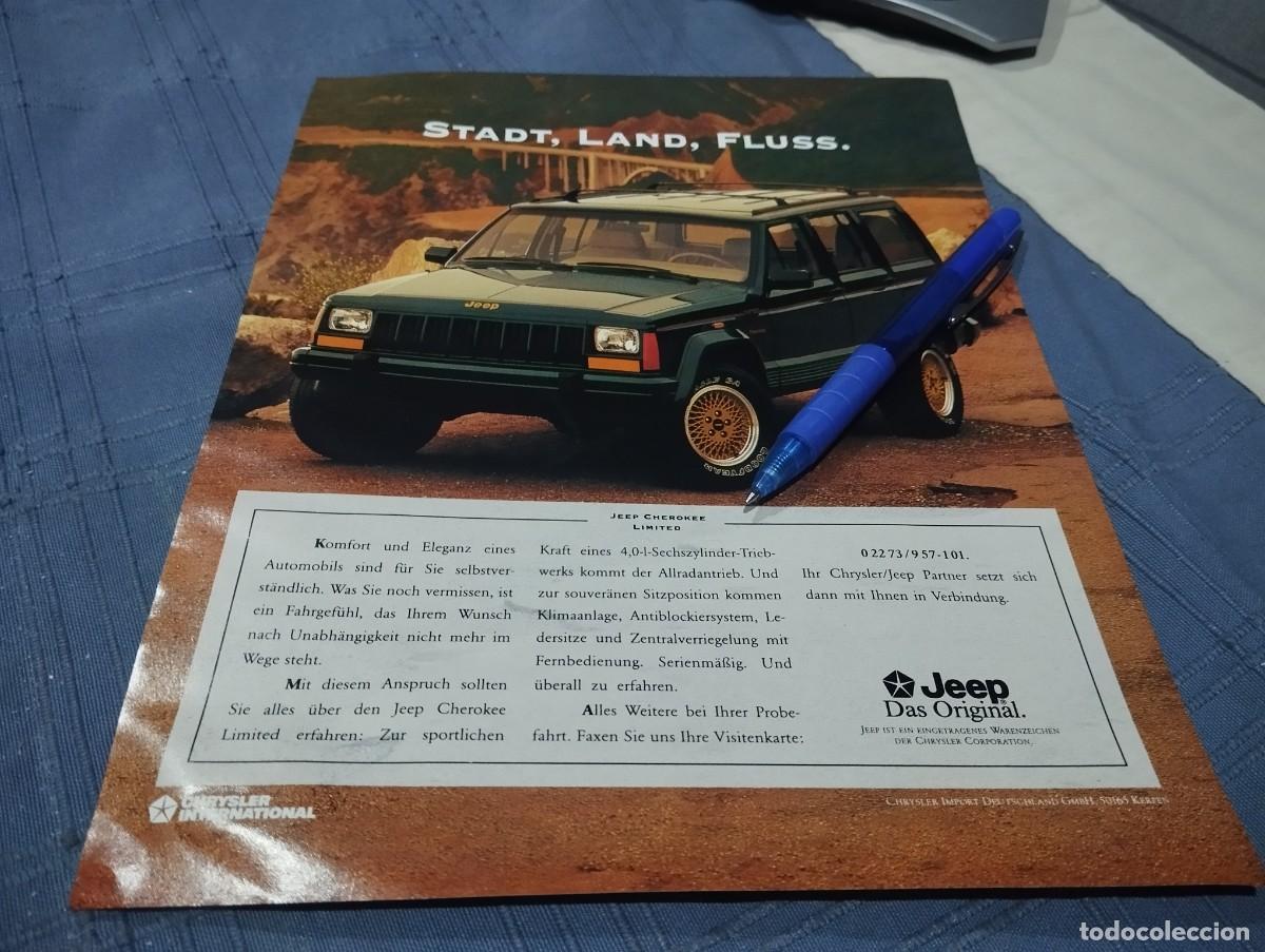 Coches y motocicletas: JEEP CHEROKEE LIMITED CLIPPING HOJA ANUNCIO PUBLICIDAD REVISTA ALEMANA 1994