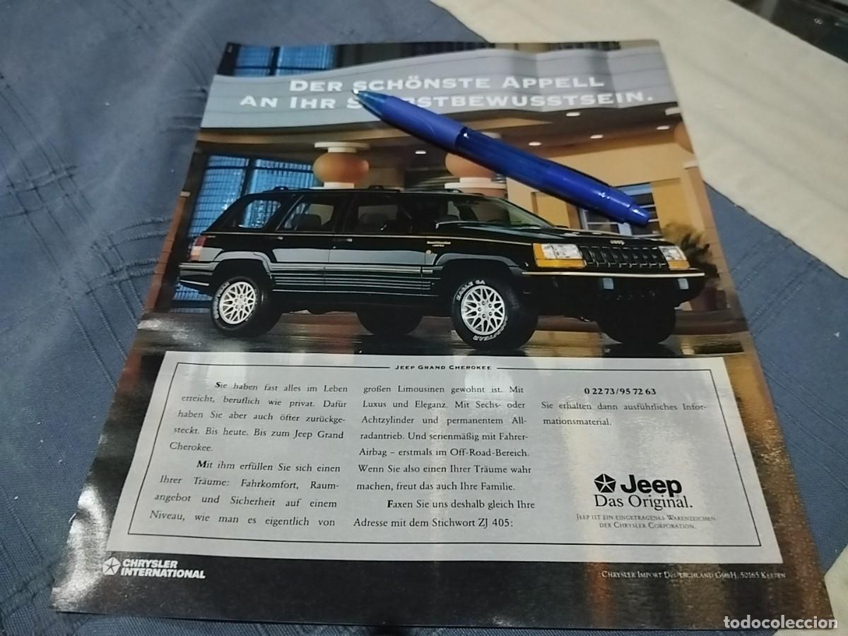 Coches y motocicletas: JEPP GRAND CHEROKEE CLIPPING HOJA ANUNCIO PUBLICIDAD REVISTA ALEMANA 1994