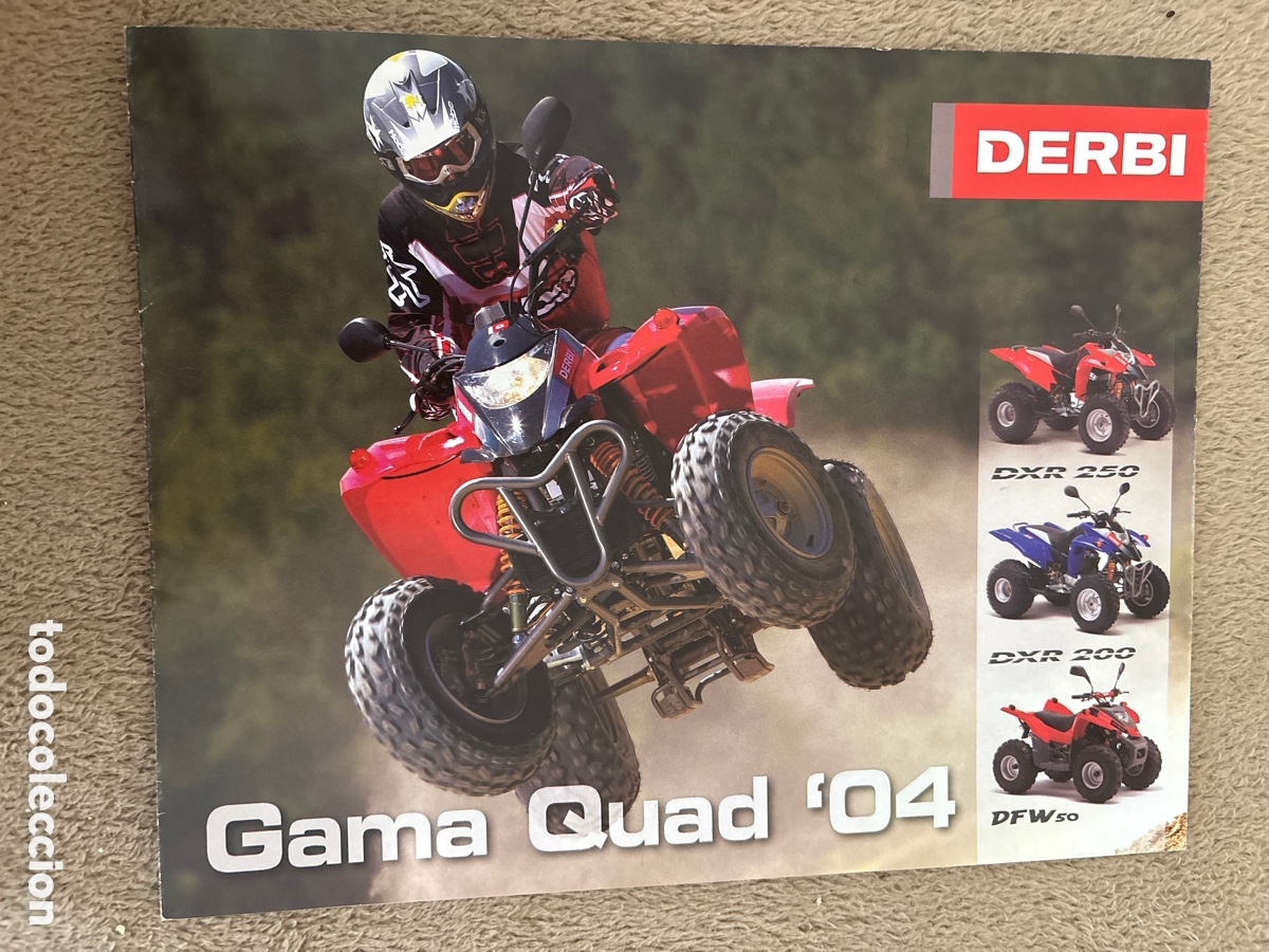 Coches y motocicletas: FOLLETO CAT&Aacute;LOGO MOTO QUAD GAMA 2004 DERBI