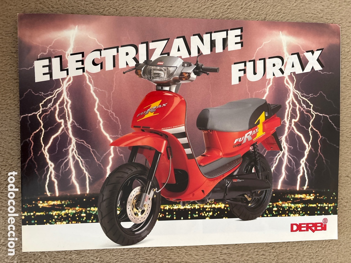 Coches y motocicletas: FOLLETO CAT&Aacute;LOGO MOTO DERBI FURAX ( MOTORCYCLES SCOOTER 1995)