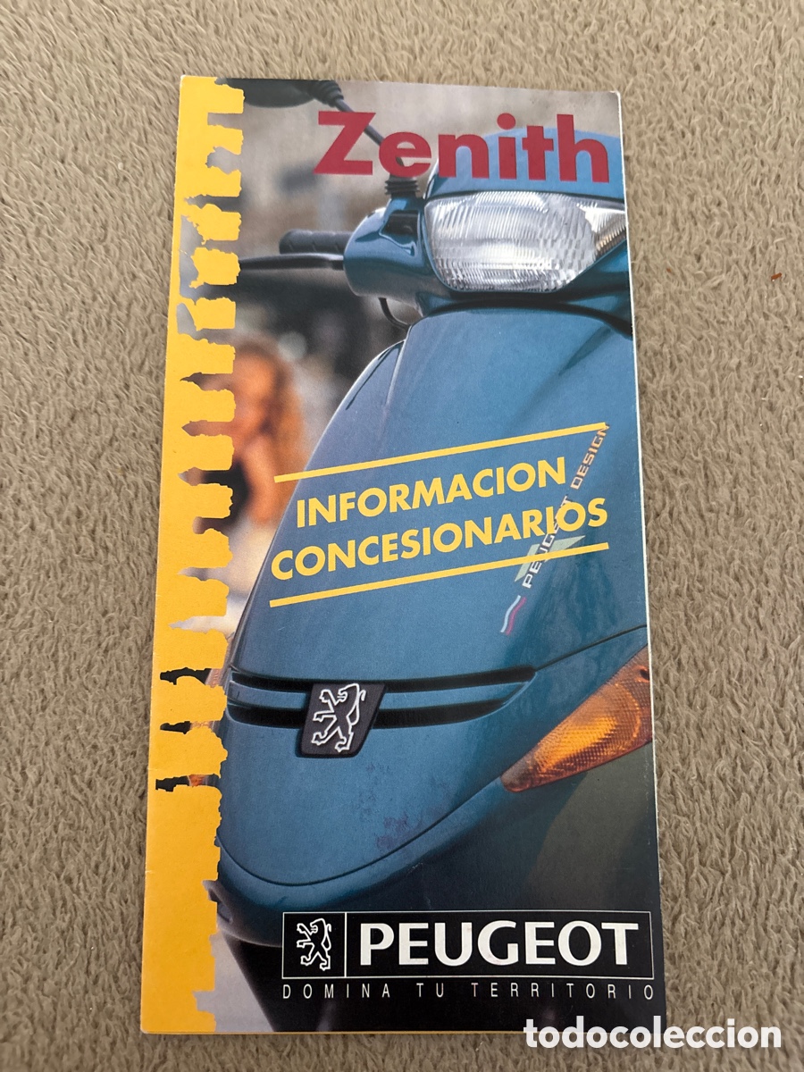 Carros e motociclos: FOLLETO CAT&Aacute;LOGO MOTO PEUGEOT ZENITH ( INFORMACI&Oacute;N CONCESIONARIOS )
