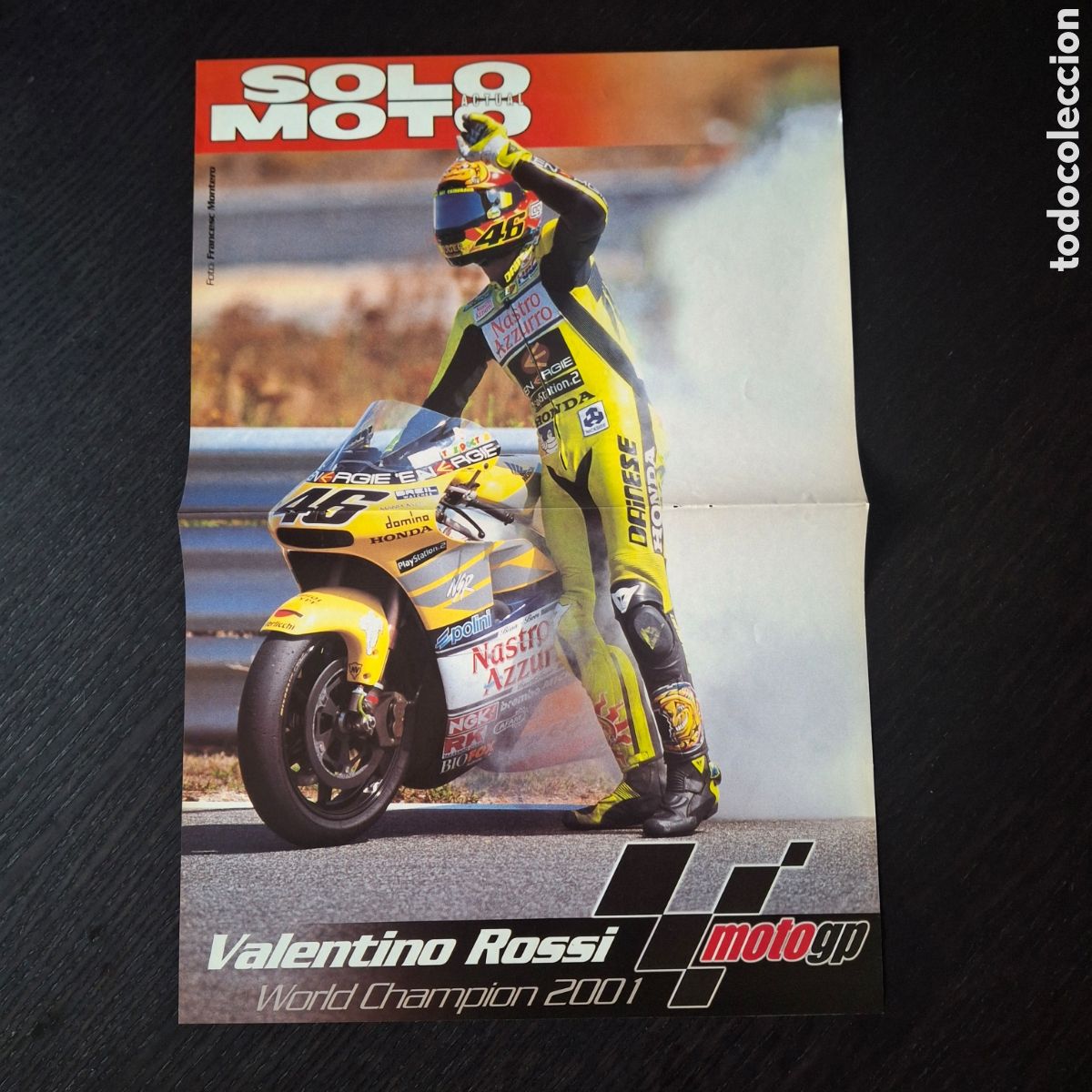 Coches y motocicletas: DOBLE POSTER DE REVISTA - HONDA HORNET 900 CHICA - VALENTINO ROSSI MOTO GP WORLD CHAMPION 2001