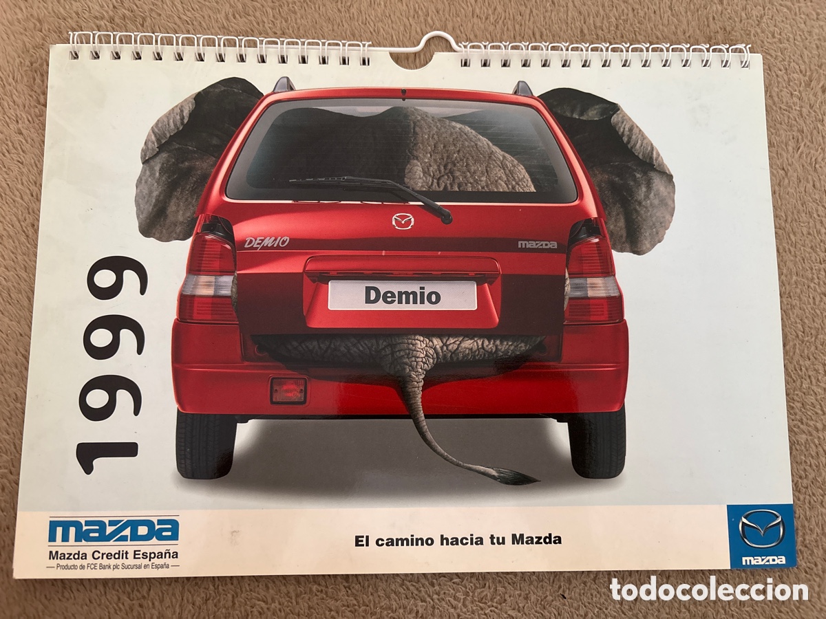 Coches y motocicletas: CALENDARIO DE PARED PUBLICIDAD MAZDA 1999