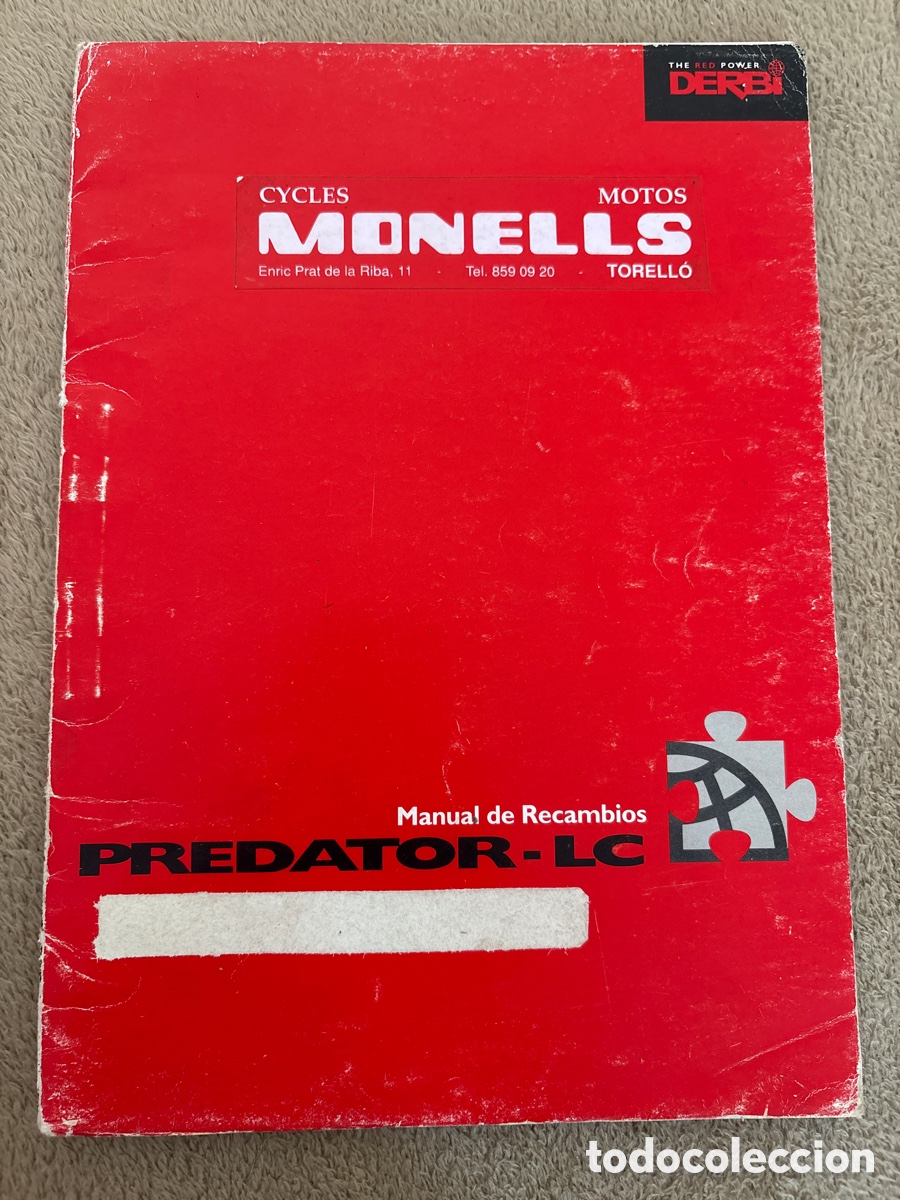 Coches y motocicletas: Libro MANUAL DE RECAMBIOS MOTO DERBI PREDATOR LC JUNIO 1998