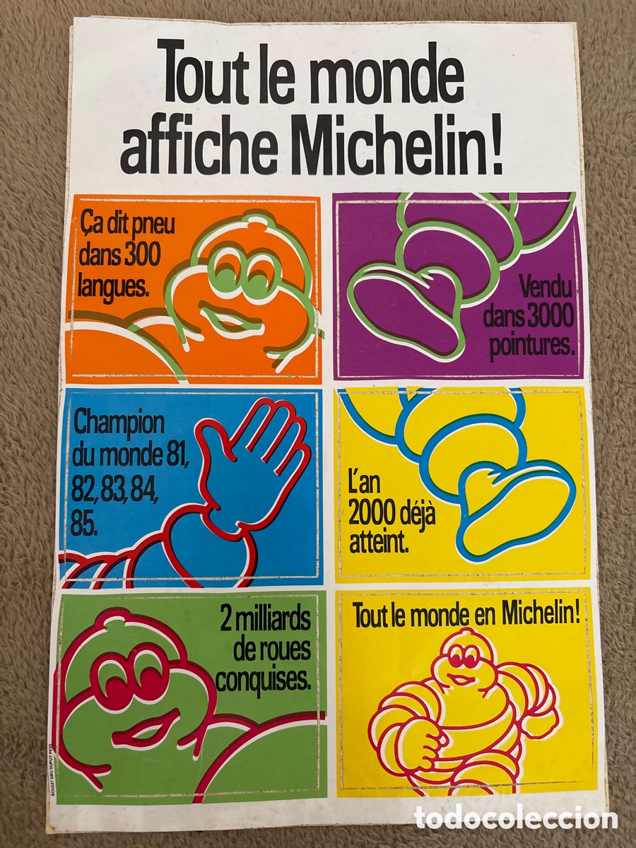 Coches y motocicletas: HOJA CON ADHESIVO TOUT LE MONDE AFFICHE MICHELIN ( BIBENDUM)