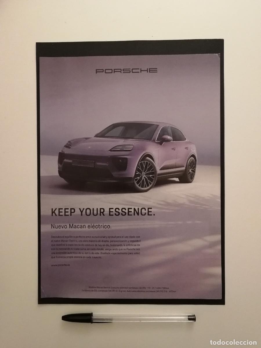 Coches y motocicletas: ANUNCIO ACARTONADO -A4- PORSCHE MACAN - COCHE - LAMINA PUBLICIDAD