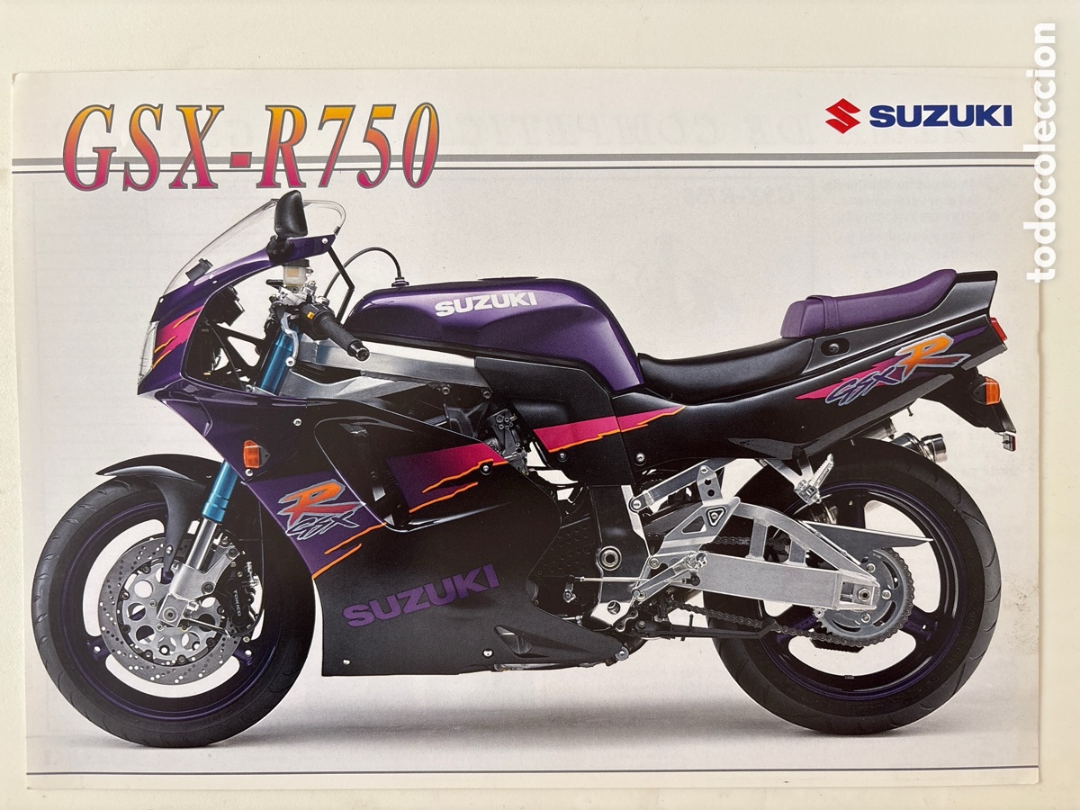 Coches y motocicletas: FOLLETO CAT&Aacute;LOGO MOTO SUZUKI GSX R 750 ( 94 )