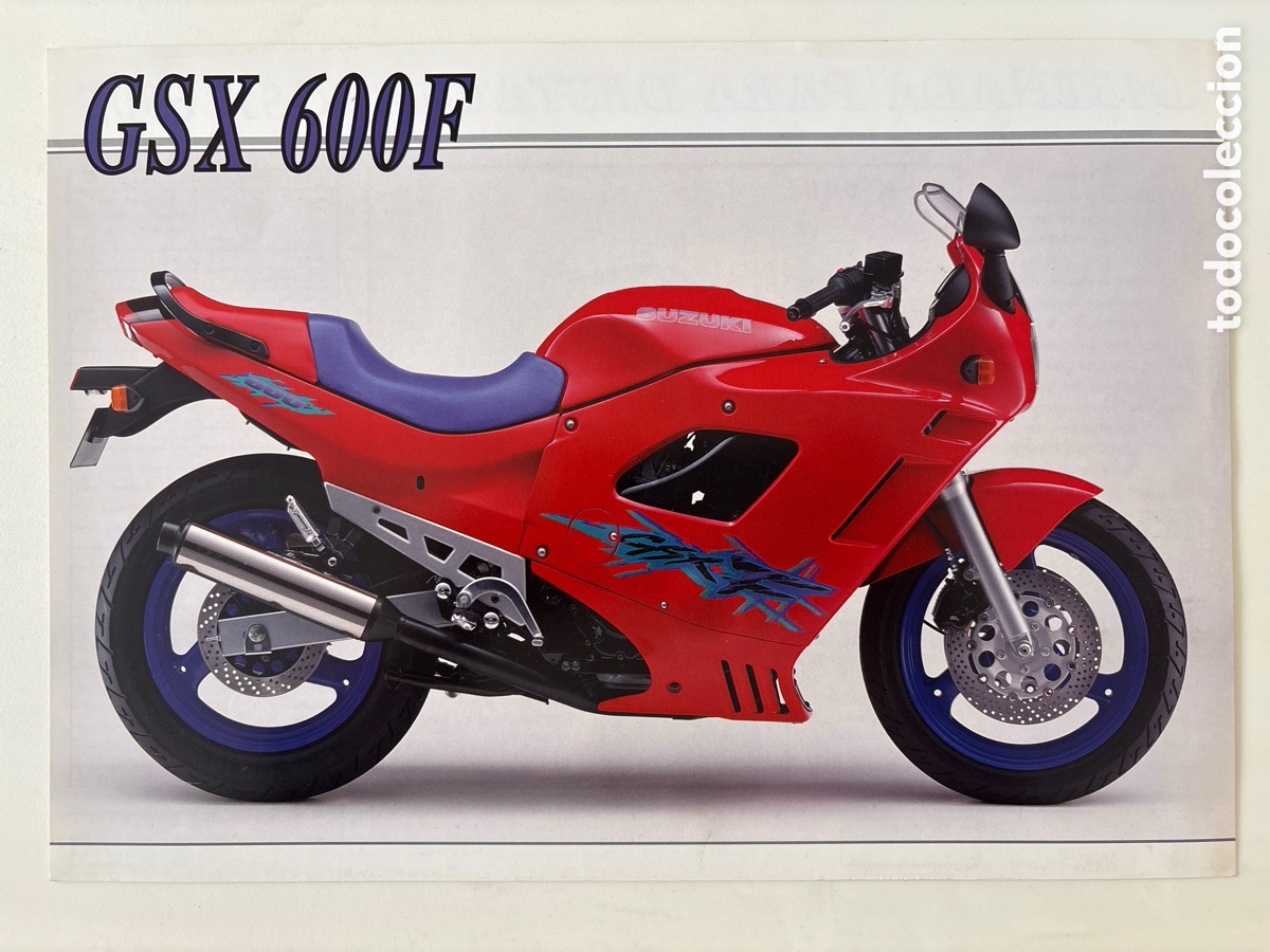 Coches y motocicletas: FOLLETO CAT&Aacute;LOGO MOTO SUZUKI GSX 600 F