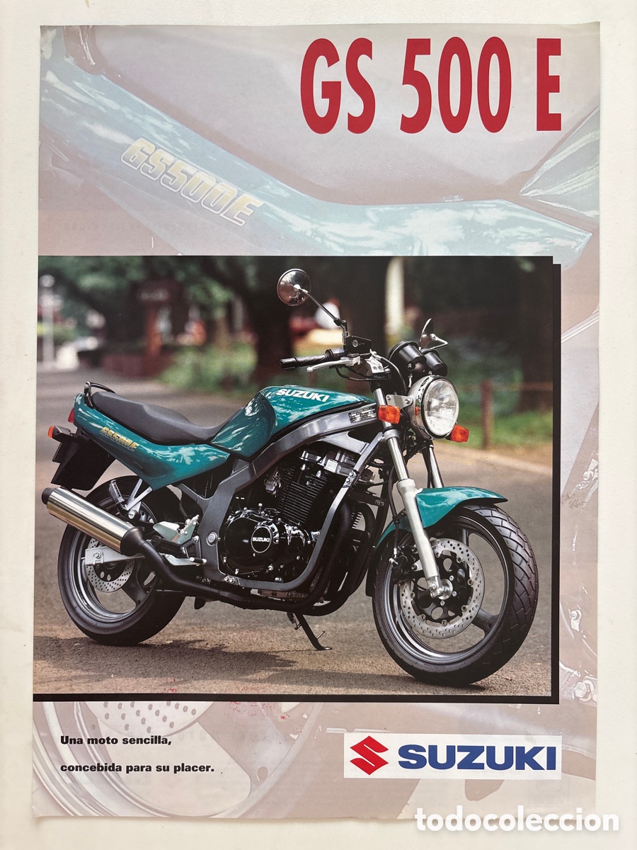 Coches y motocicletas: FOLLETO CAT&Aacute;LOGO MOTO SUZUKI GS 500 E