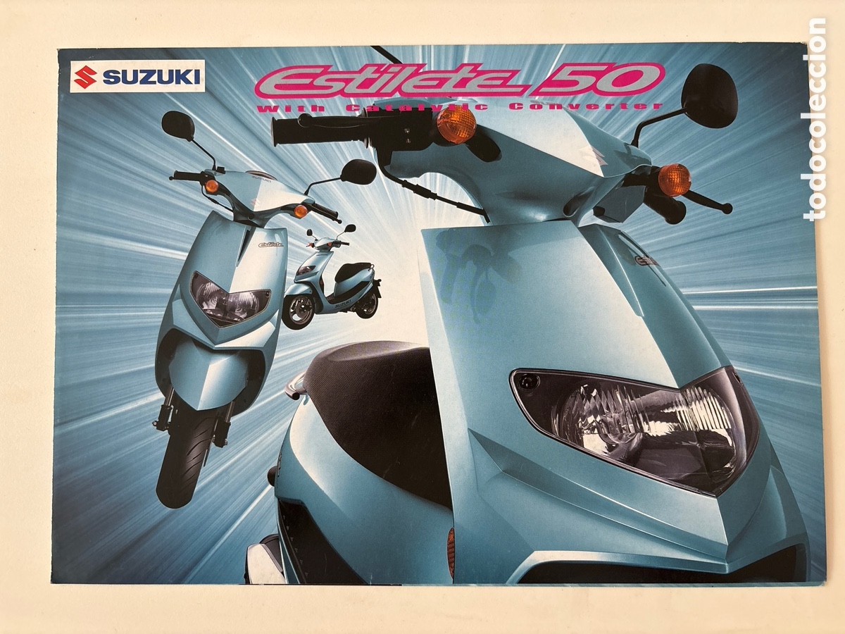 Coches y motocicletas: FOLLETO CAT&Aacute;LOGO MOTO SUZUKI ESTILETE 50 WITH CATALYTIC CONVERTER ( SCOOTER )