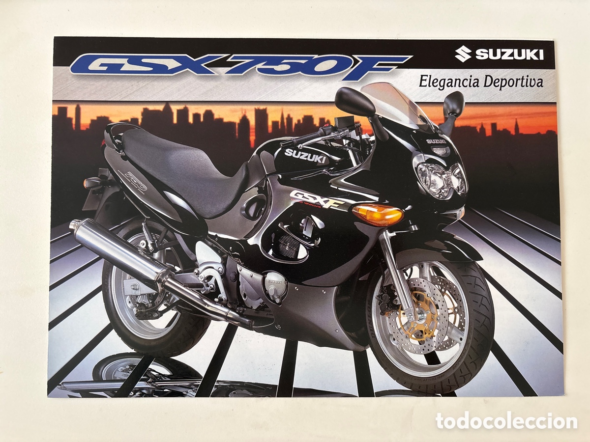 Coches y motocicletas: FOLLETO CAT&Aacute;LOGO MOTO SUZUKI GSX 750 F ELEGANCIA DEPORTIVA