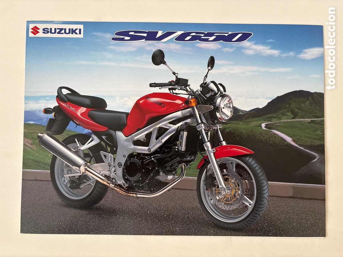 Coches y motocicletas: FOLLETO CAT&Aacute;LOGO MOTO SUZUKI SV 650 ( 1998 )