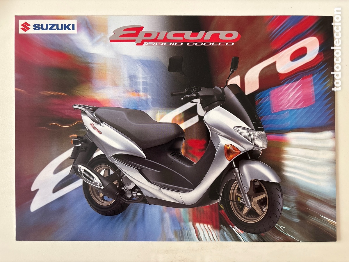 Coches y motocicletas: FOLLETO CAT&Aacute;LOGO MOTO SUZUKI EPICURO LIQUID COOLED ( edici&oacute;n noviembre 1998 )