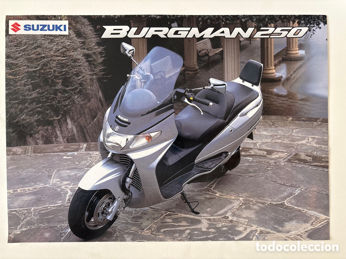 Coches y motocicletas: FOLLETO CAT&Aacute;LOGO MOTO SUZ BURGMAN 250 ( edici&oacute;n febrero 2000 )