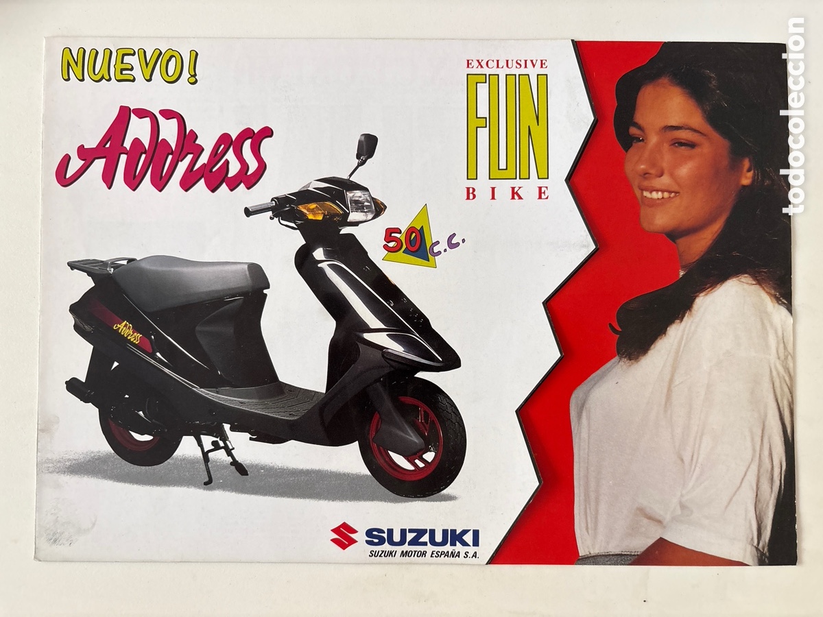 Coches y motocicletas: FOLLETO CAT&Aacute;LOGO MOTO SUZUKI NUEVO ADDRESS 50 CC EXCLUSIVE FUN BIKE