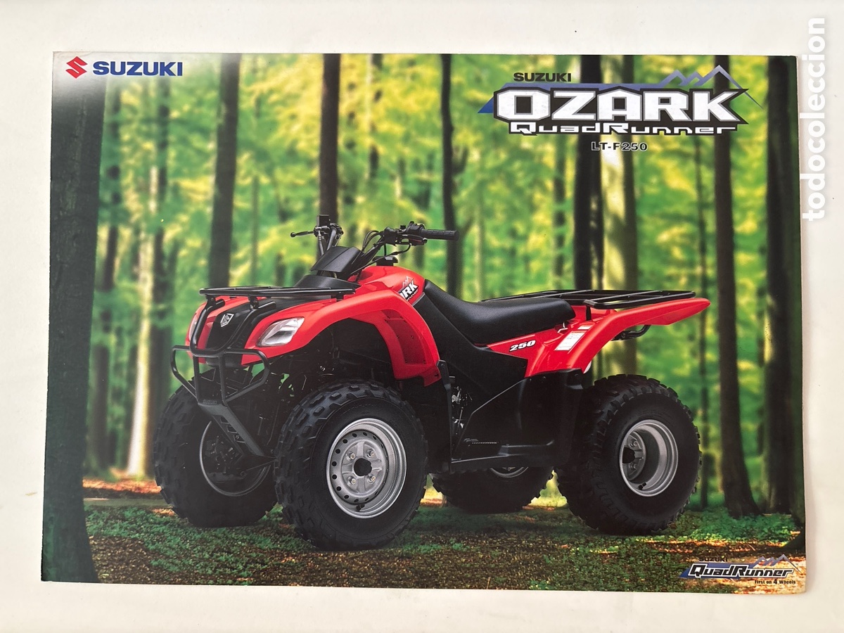 Coches y motocicletas: FOLLETO CAT&Aacute;LOGO MOTO QUAD SUZUKI OZARK RUNNER ( 2002)
