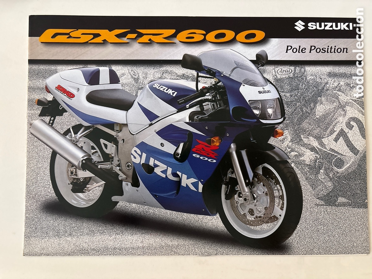 Coches y motocicletas: FOLLETO CAT&Aacute;LOGO MOTO SUZUKI GSX R 600 ( POLE POSITION )