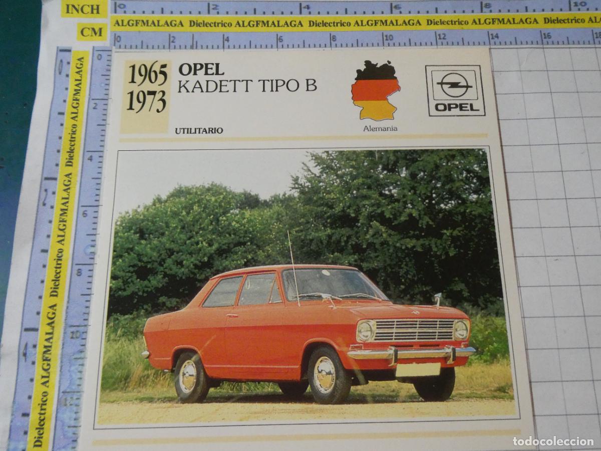Voitures et Motocyclettes: TARJETA FICHA T&Eacute;CNICA COCHES DE COLECCI&Oacute;N PLANETA AGOSTINI ALEMANIA 1965 OPEL KADETT B 1059
