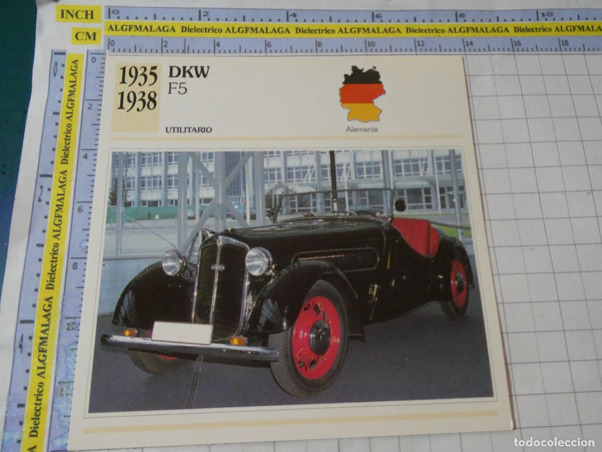 Coches y motocicletas: TARJETA FICHA T&Eacute;CNICA COCHES DE COLECCI&Oacute;N PLANETA AGOSTINI ALEMANIA 1935 DKW F5 1074