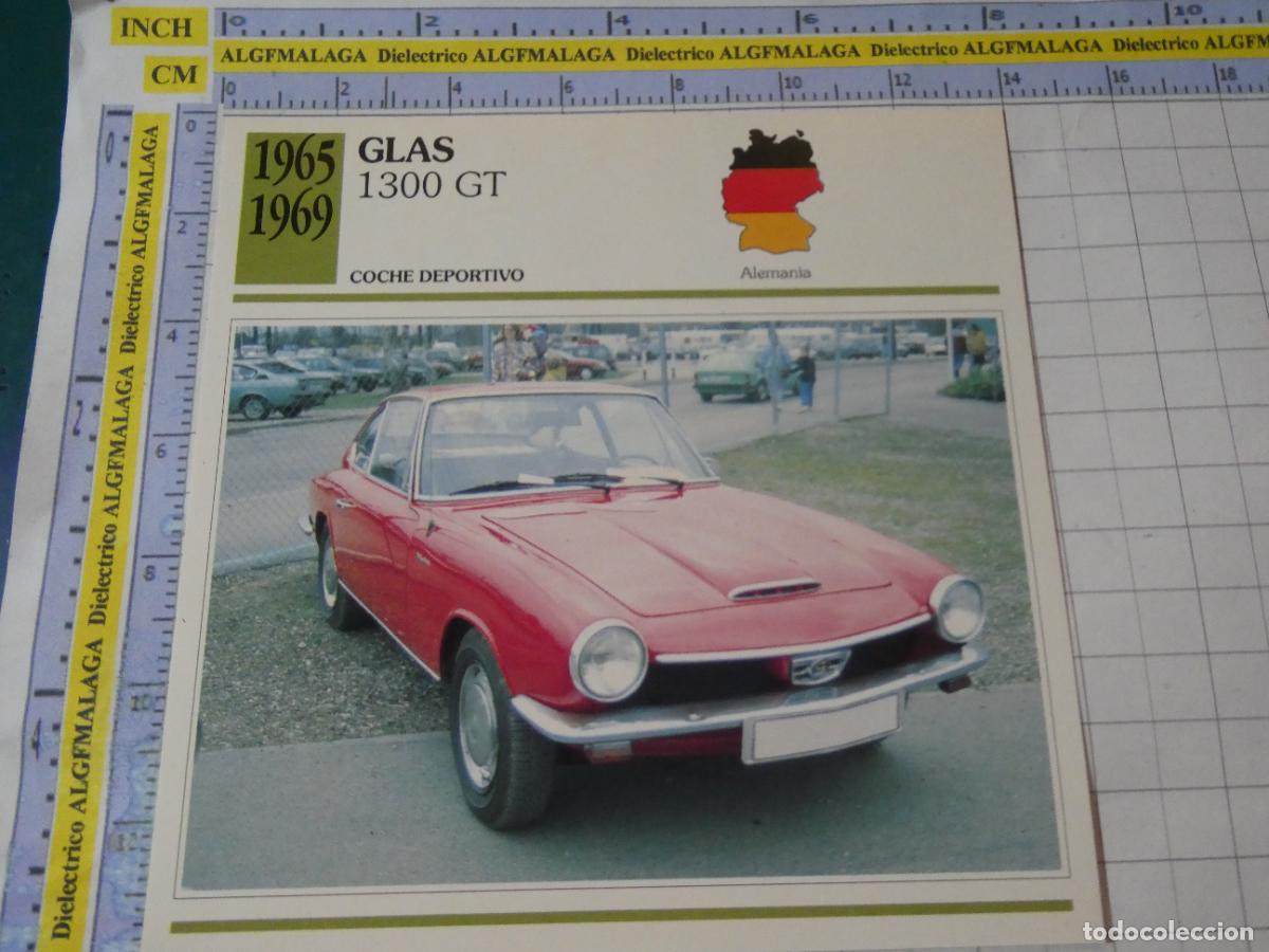 Coches y motocicletas: TARJETA FICHA T&Eacute;CNICA COCHES DE COLECCI&Oacute;N PLANETA AGOSTINI ALEMANIA 1965 GLAS 1300 GT 1076