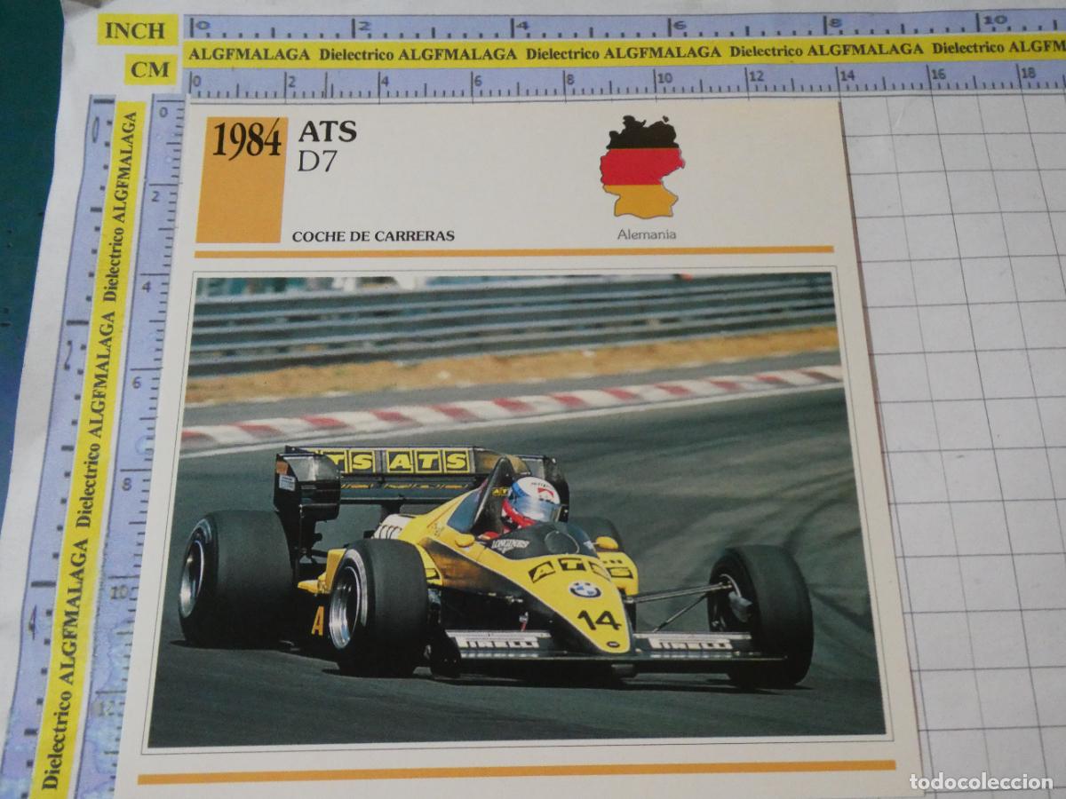 Coches y motocicletas: TARJETA FICHA T&Eacute;CNICA COCHES DE COLECCI&Oacute;N PLANETA AGOSTINI ALEMANIA 1984 ATS D7. 1079