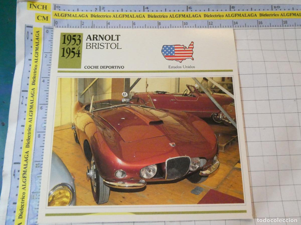 Coches y motocicletas: TARJETA FICHA T&Eacute;CNICA COCHES DE COLECCI&Oacute;N PLANETA AGOSTINI ESTADOS UNIDOS 1953 ARNOLT BRISTOL. 1081