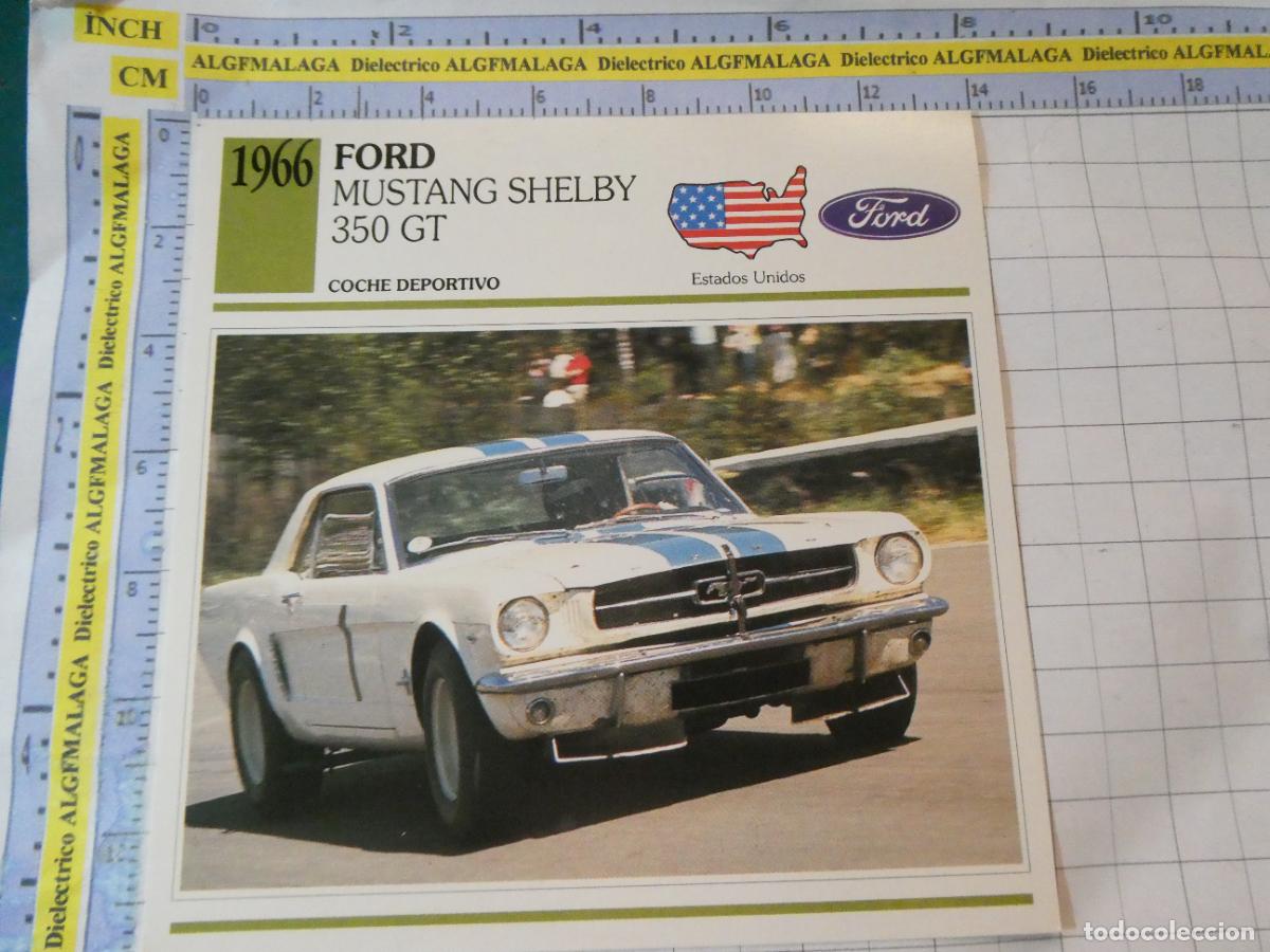 Coches y motocicletas: TARJETA FICHA T&Eacute;CNICA COCHES DE COLECCI&Oacute;N PLANETA AGOSTINI ESTADOS UNIDOS 1966 FORD MUSTANG 350 1082
