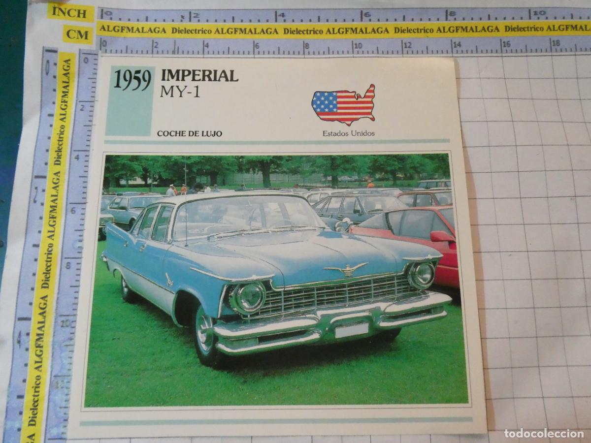 Coches y motocicletas: TARJETA FICHA T&Eacute;CNICA COCHES DE COLECCI&Oacute;N PLANETA AGOSTINI ESTADOS UNIDOS 1959 IMPERIAL MY-1 1086