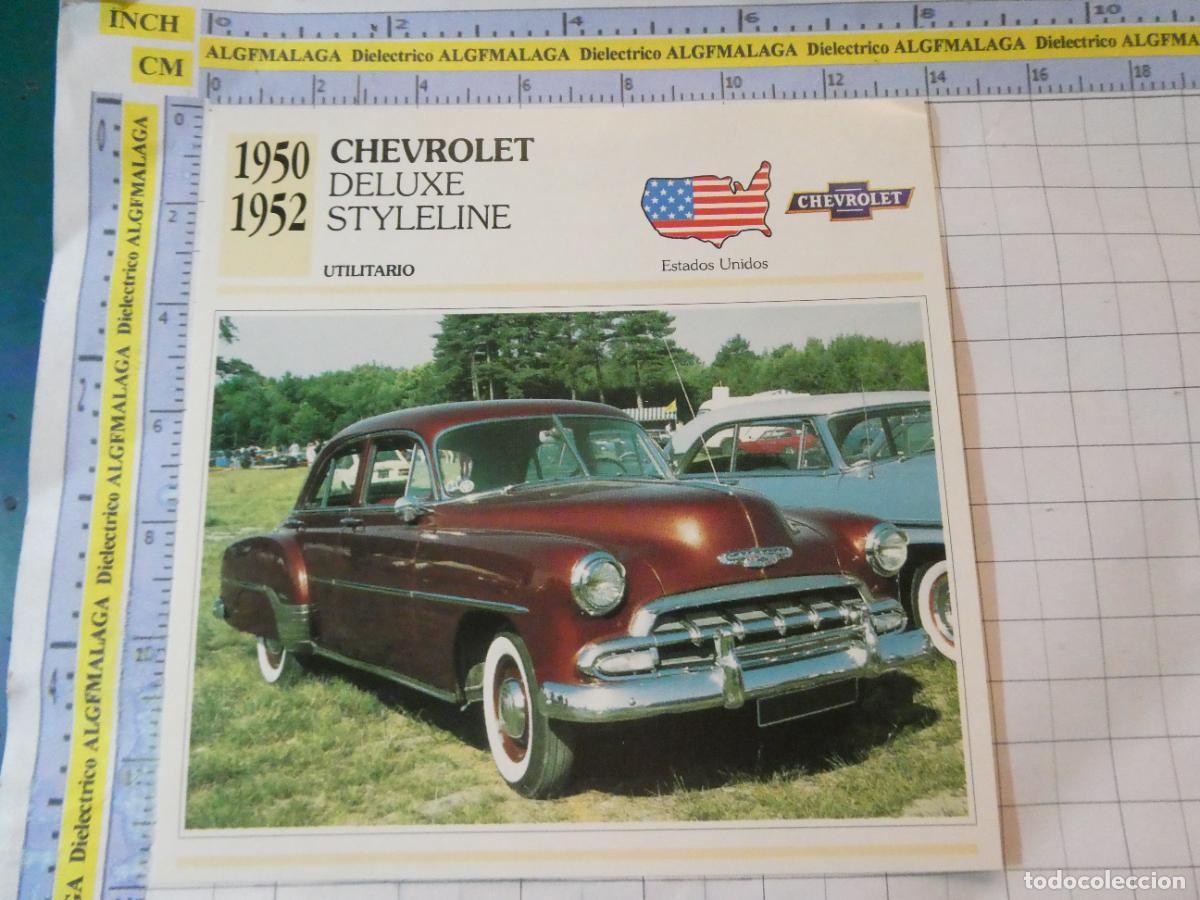 Coches y motocicletas: TARJETA FICHA T&Eacute;CNICA COCHES DE COLECCI&Oacute;N PLANETA AGOSTINI ESTADOS UNIDOS 1950 CHEVROLET DELUXE 1089