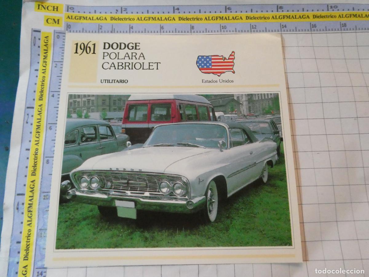Coches y motocicletas: TARJETA FICHA T&Eacute;CNICA COCHES DE COLECCI&Oacute;N PLANETA AGOSTINI ESTADOS UNIDOS 1961 DODGE POLARA 1090