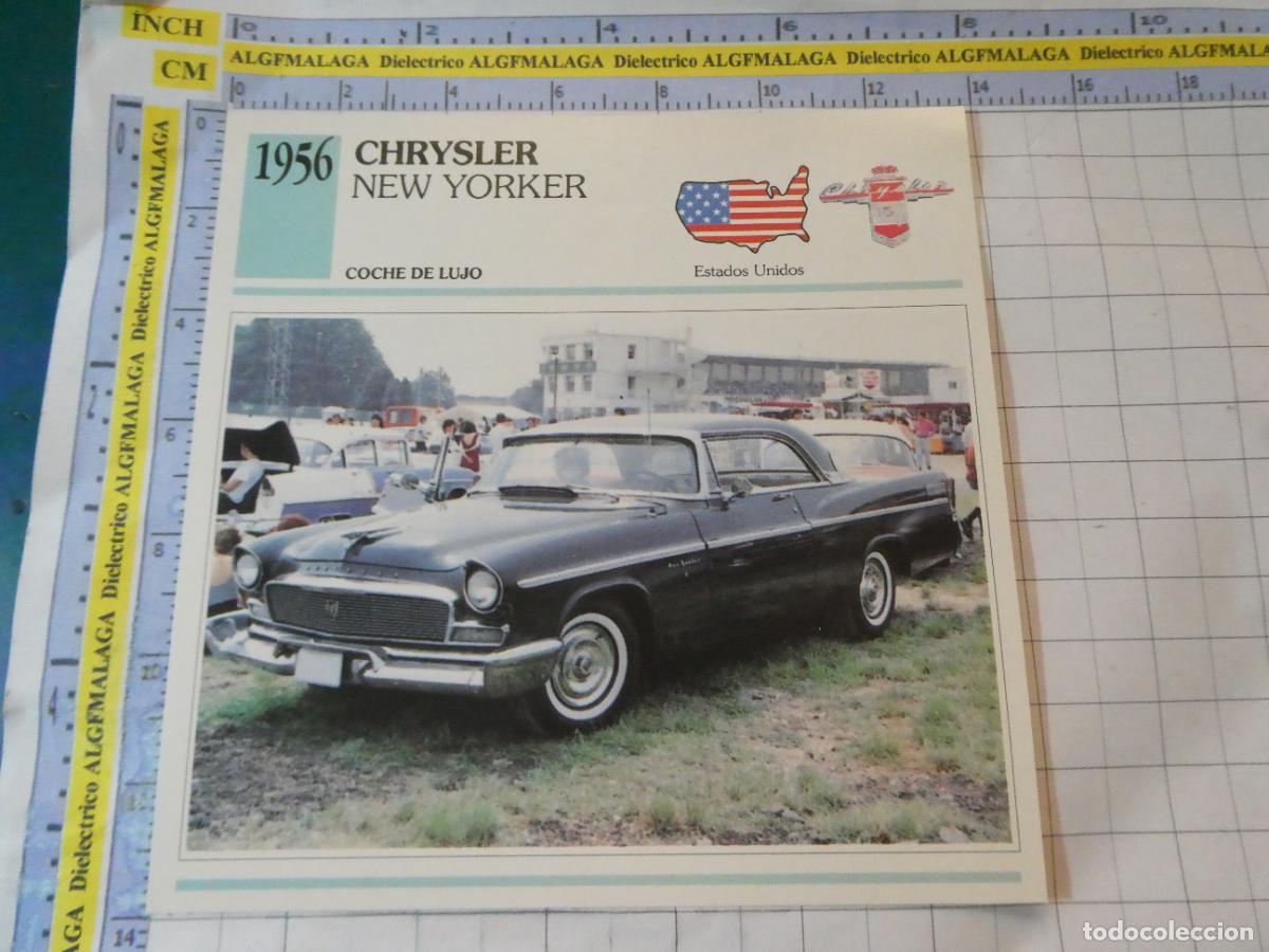 Coches y motocicletas: TARJETA FICHA T&Eacute;CNICA COCHES COLECCI&Oacute;N PLANETA AGOSTINI ESTADOS UNIDOS 1956 CHRYSLER NEW YORKER 1096