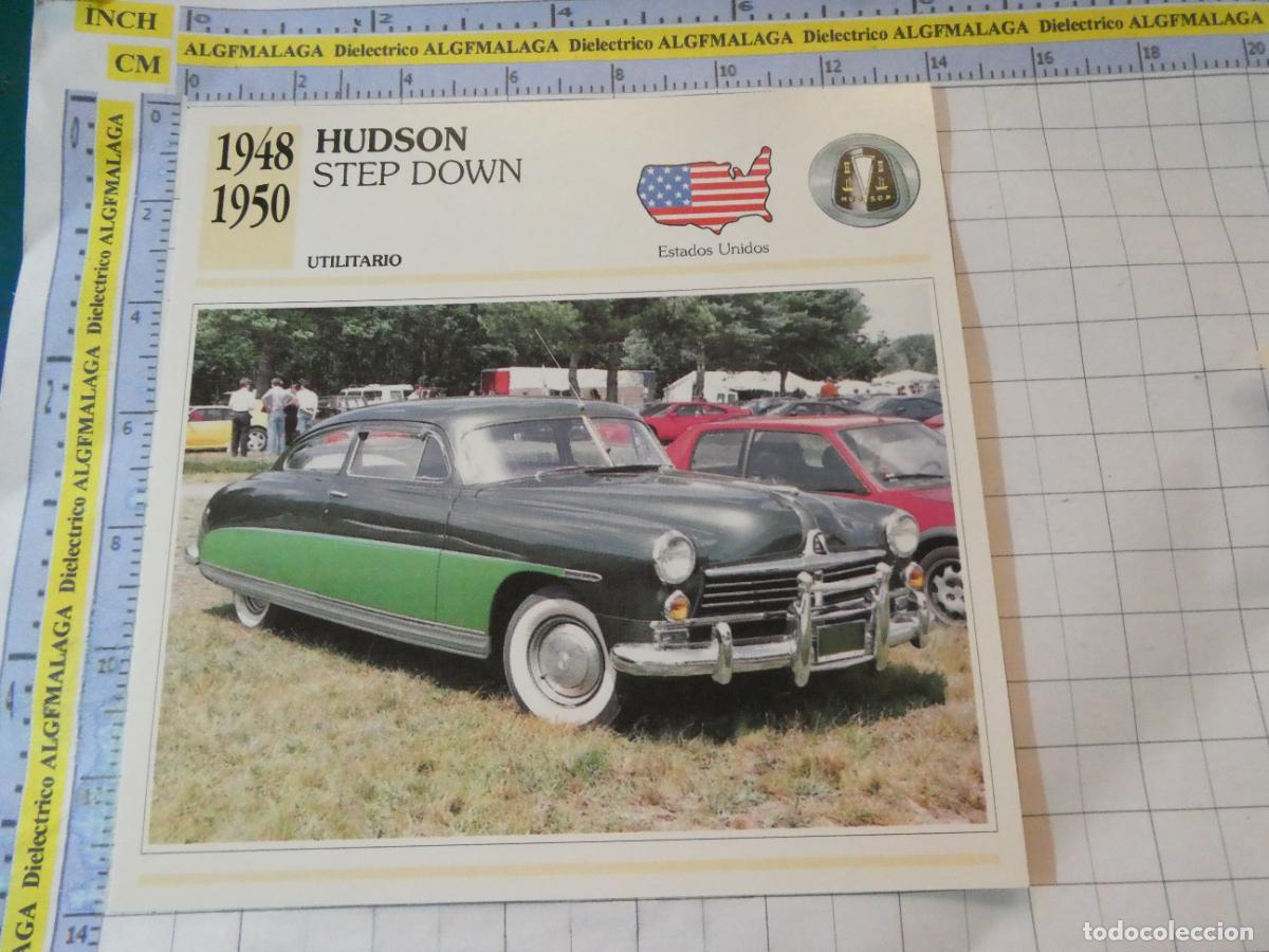 Coches y motocicletas: TARJETA FICHA T&Eacute;CNICA COCHES COLECCI&Oacute;N PLANETA AGOSTINI ESTADOS UNIDOS 1948 HUDSON STEP DOWN 1097