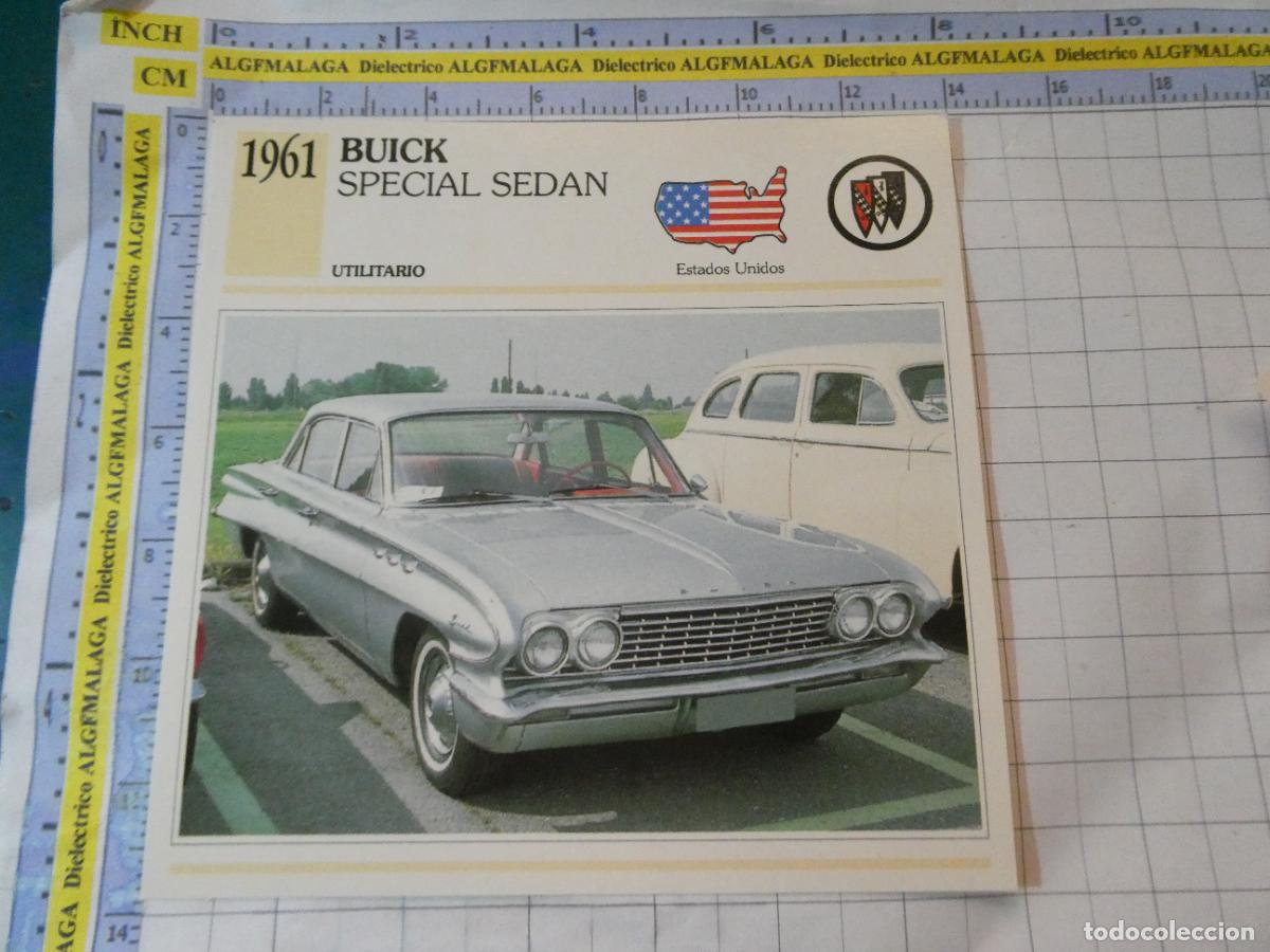 Coches y motocicletas: TARJETA FICHA T&Eacute;CNICA COCHES COLECCI&Oacute;N PLANETA AGOSTINI ESTADOS UNIDOS 1961 BUICK SEDAN 1099