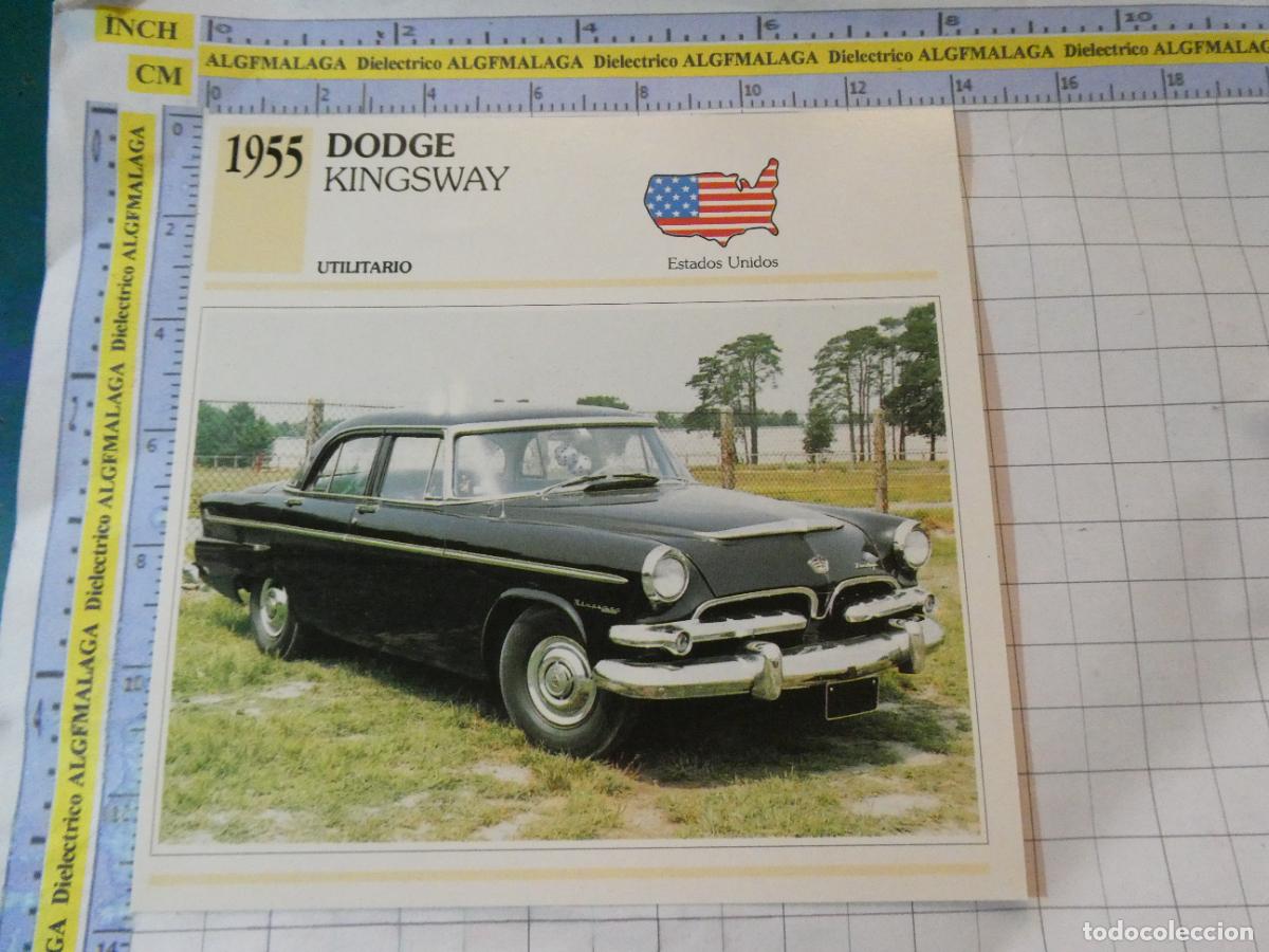 Coches y motocicletas: TARJETA FICHA T&Eacute;CNICA COCHES COLECCI&Oacute;N PLANETA AGOSTINI ESTADOS UNIDOS 1955 DODGE KINGSWAYN 1100