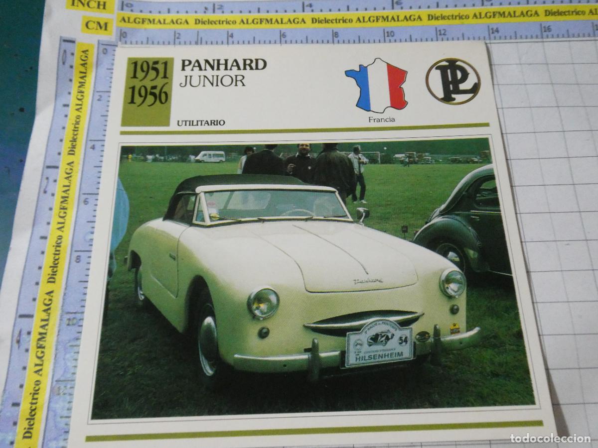 Coches y motocicletas: TARJETA FICHA T&Eacute;CNICA COCHES COLECCI&Oacute;N PLANETA AGOSTINI FRANCIA 1951 PANHARD JUNIOR. 1111
