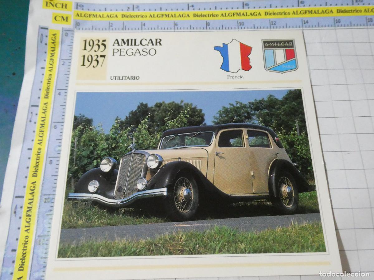 Coches y motocicletas: TARJETA FICHA T&Eacute;CNICA COCHES COLECCI&Oacute;N PLANETA AGOSTINI FRANCIA 1935 AMILCAR PEGASO. 1115