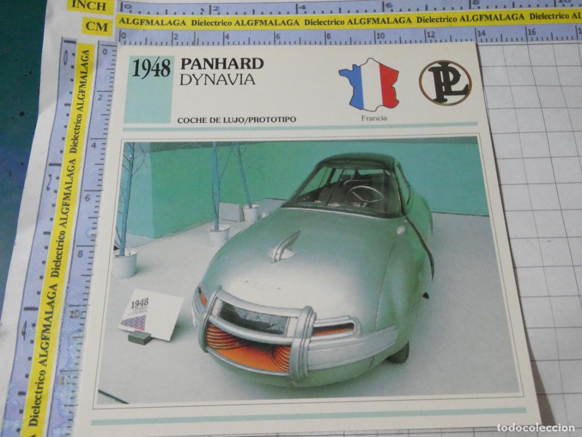Coches y motocicletas: TARJETA FICHA T&Eacute;CNICA COCHES COLECCI&Oacute;N PLANETA AGOSTINI FRANCIA 1948 PANHARD DYNAVIA. 1125